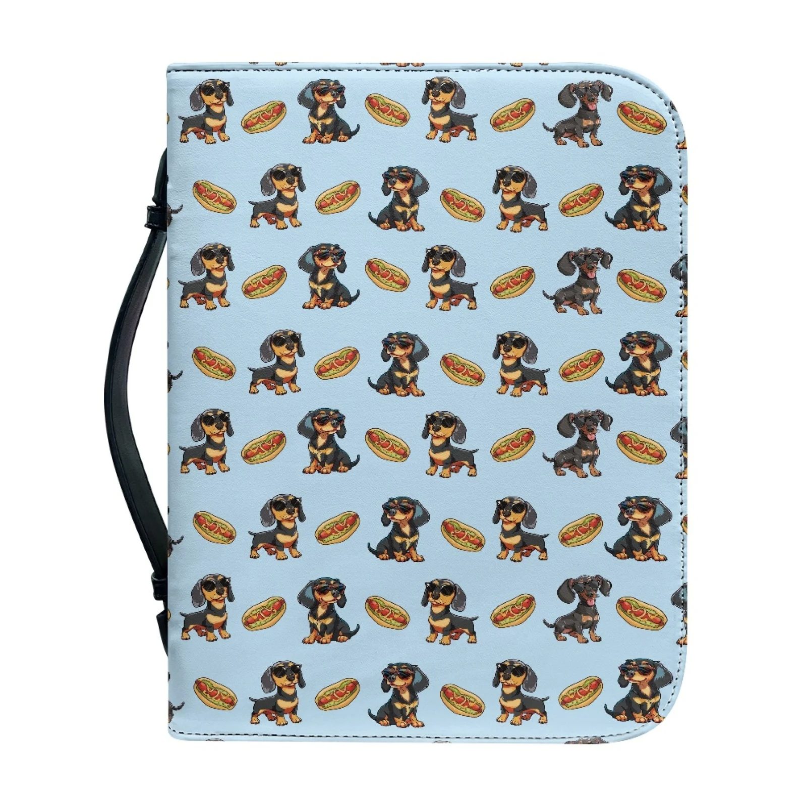 XIXIRIMIDO Dachshunds Fashion 2026 Book Carrier for Men Portable Church Bible Bag