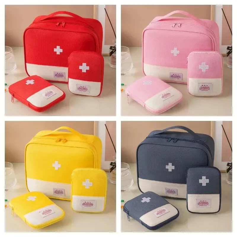 3 unids/set bolsa de almacenamiento médico portátil Camping botiquín de primeros auxilios de emergencia organizador hogar al aire libre pastillero de viaje nuevo caliente