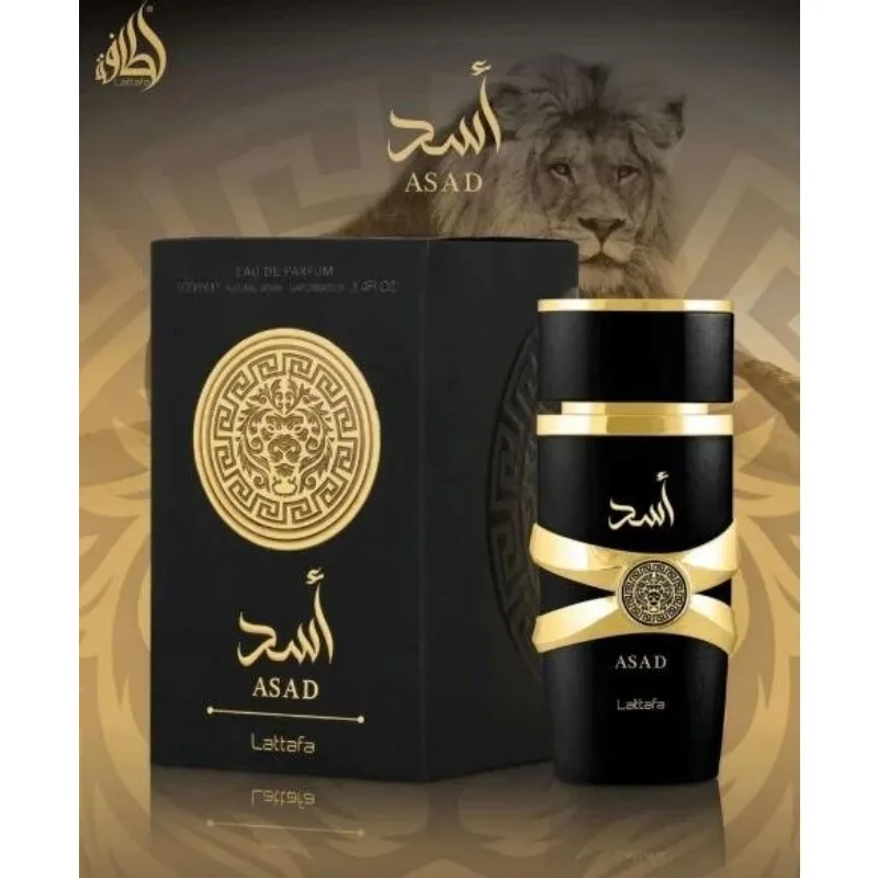Lattafa Asad Eau de Parfum Spray 100ml Perfumes árabes originales fragancia Oriental duradera feromonas Perfume Colonia para hombres regalo