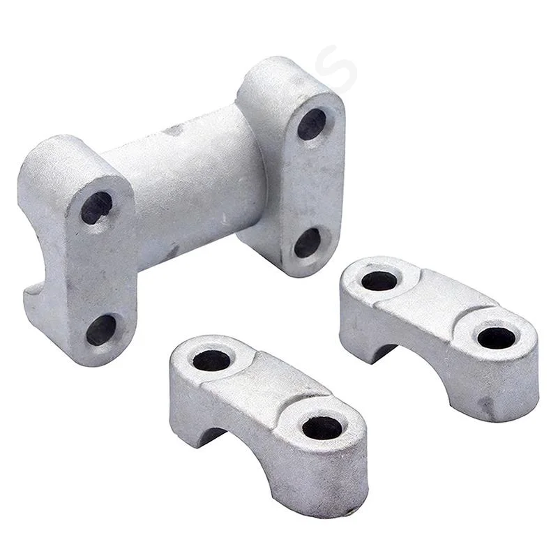 [G]Motorcycle Handle Bar Riser Clamps Easy Install Aluminum Silver Mount Adapter 22mm 7/8 Inch for Cruiser Motorbike Accessorie