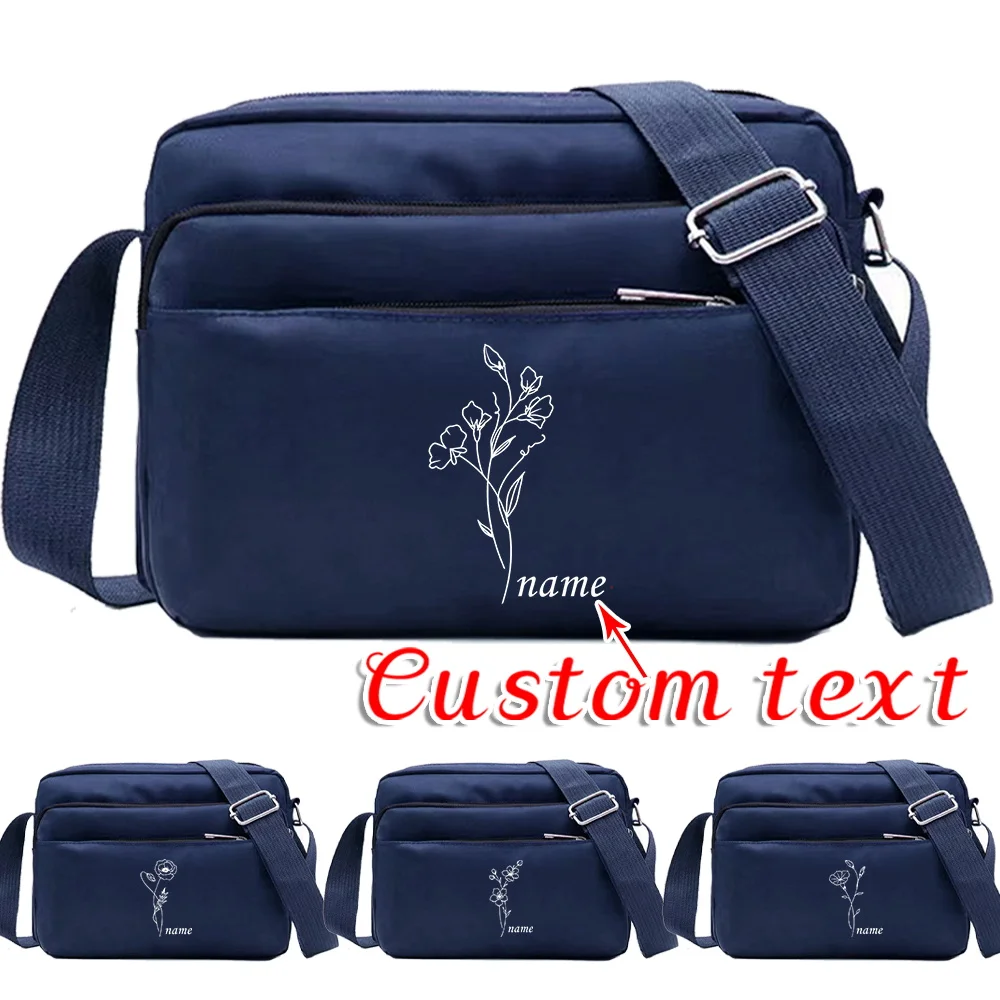 

Сумка через плечо на одно плечо с индивидуальным именем, уличная дорожная сумка для телефона, рабочие сумки для поездок на работу, простой и прочный пакет для хранения