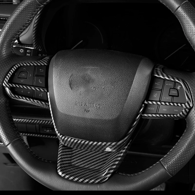 

For Toyota Highlander Kluger XU70 2021 2022 2023 Interior Accessories Car Steering Wheel Sticker Frame Decoration Cover Trim