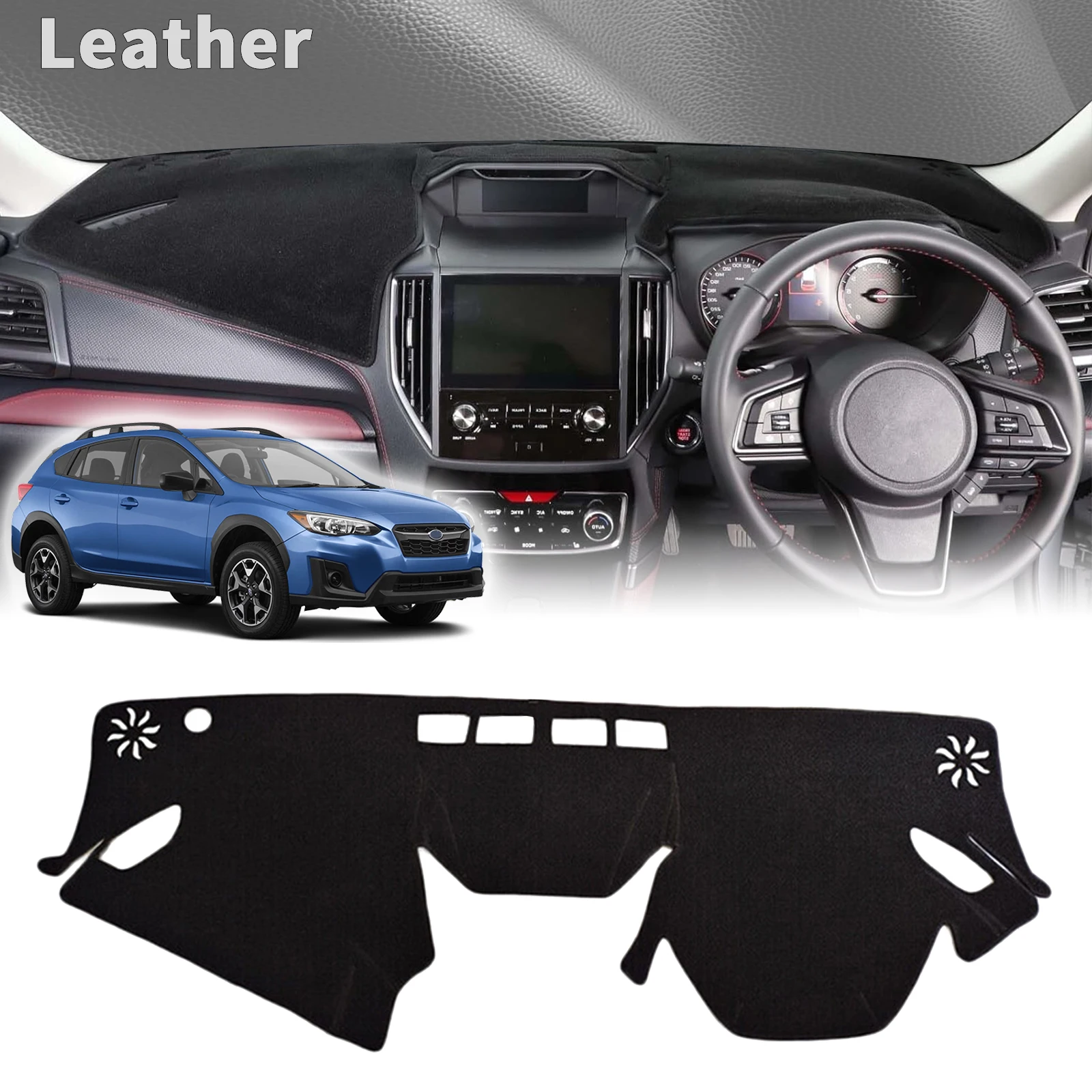 

fit for Subaru XV Crosstrek 2018-2022 Car Accessories Dashmat DashMat Sunshade Dashboard Cover Pad Protective Carpet Leather