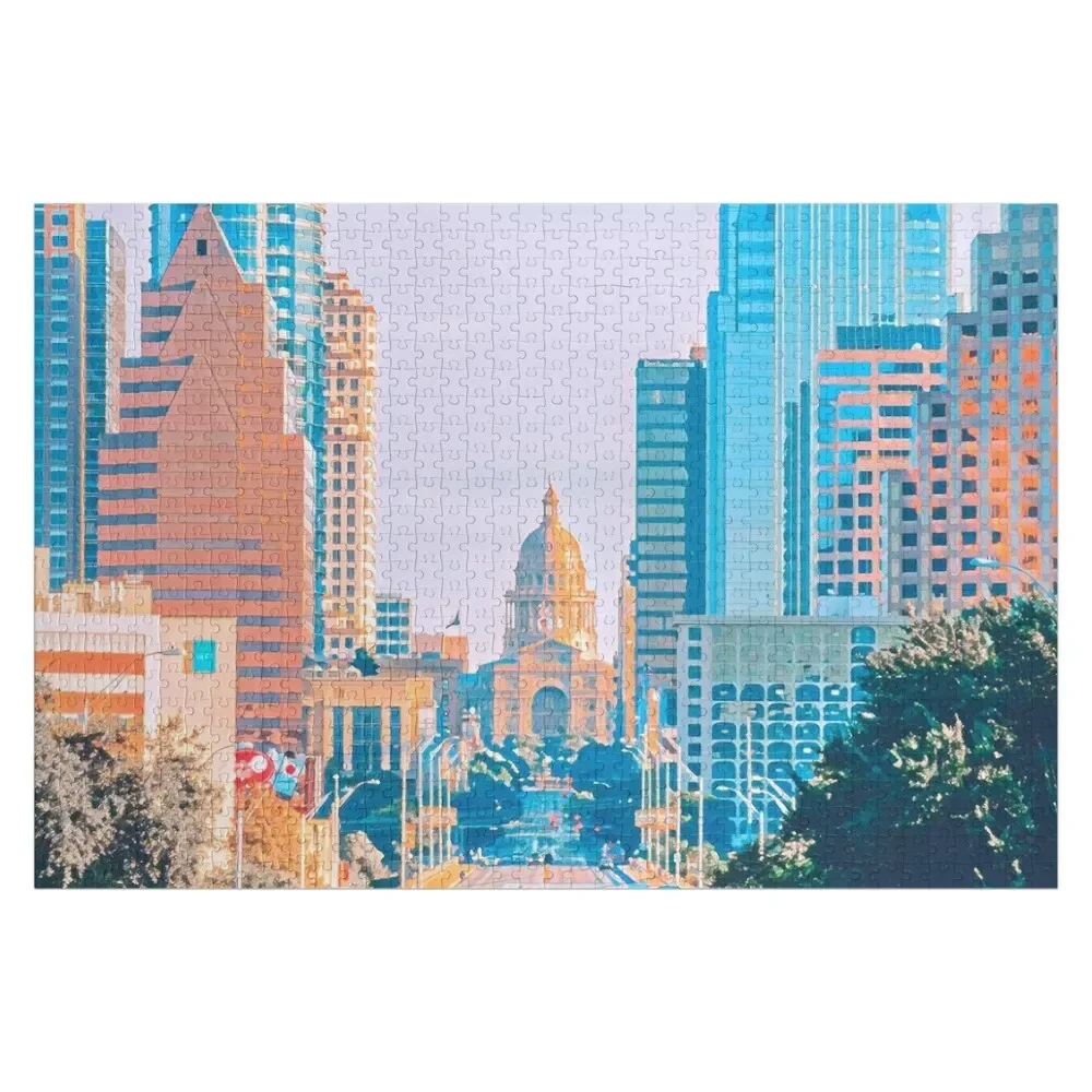 

Austin Streets, Texas Jigsaw Puzzle Custom Gift Works Of Art Woods For Adults Puzzle