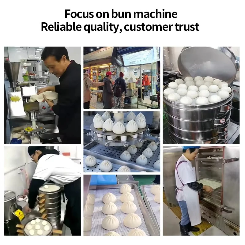 High Configuration 220V Automatic Steamed Bread Bun Maker New Stainless Steel Machine with Good Stability Core Component Motor