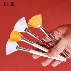 New 3pcs DIY Face Mask Brush Set Soft Applicator Brushes Makeup Tools Includes Soft Fan Facial Brushes Acid Applicator Brush