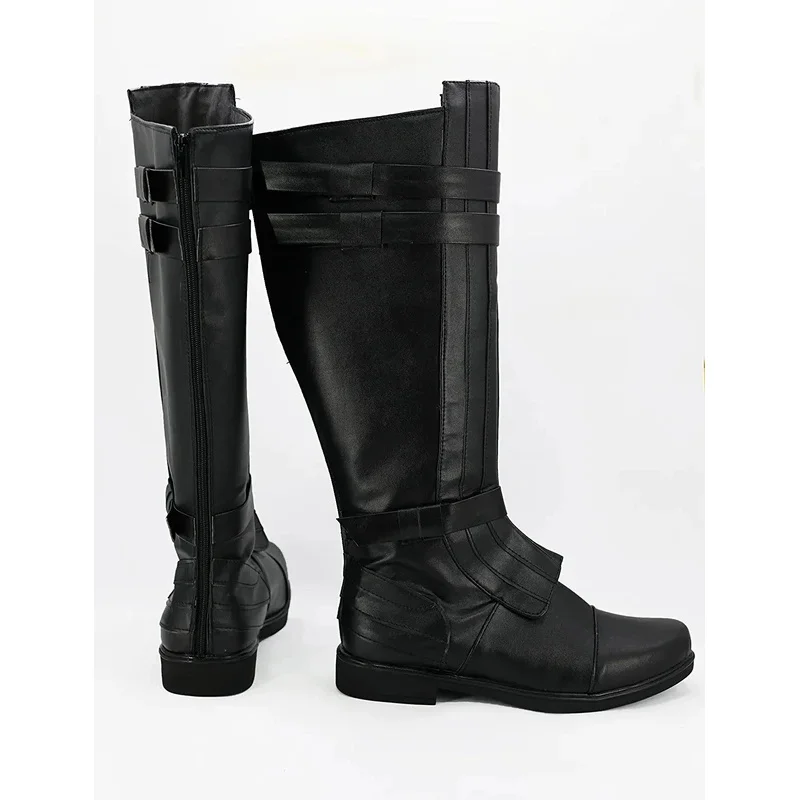 2025 11 Anakin Sky-wal-ker botas de cuero accesorios de Cosplay fiesta de Halloween zapatos de tacón alto para mujeres y hombres