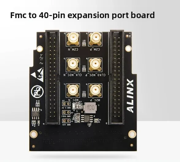 FMC Expansion Board LPC FL1010, 40-Pin GPIO Module for FPGA Development