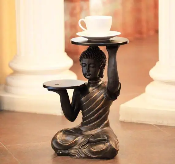 

Wholesale Home Furnishing decoration # HOME office TOP GOOD WORK # Buddhism "CHAN DAO " the Buddha Candlestick Art statue