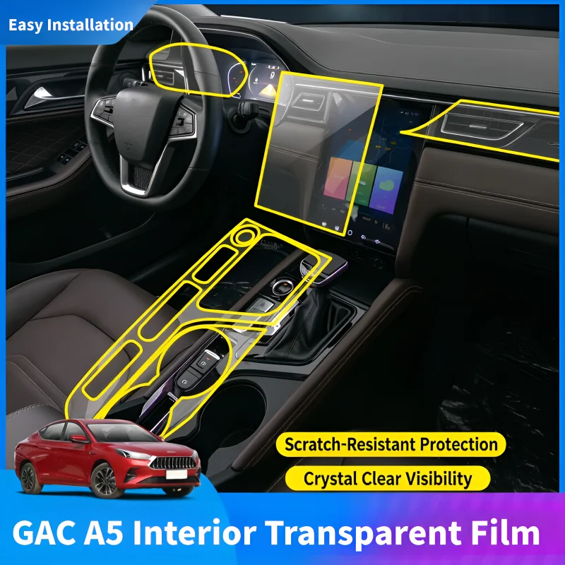 Screen Protector Film - JAC Jiale A5 インテリアフィルム、センターコンソールギアシフトフィルム、ナビゲーションスクリーン保護フィルム、改造用 20枚入り