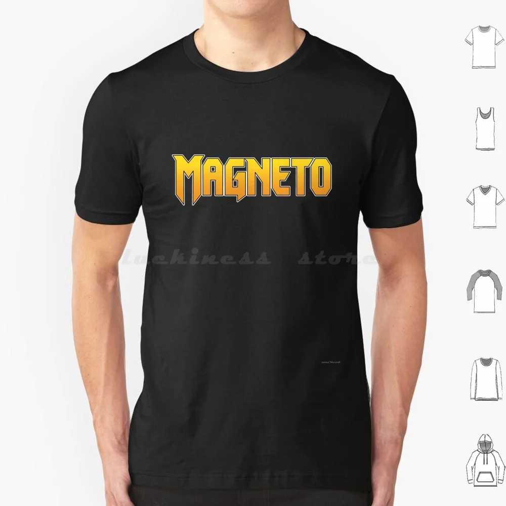 Camiseta de algodón con Logo Magneto, camisa fresca de Xmen, Cyclops, Magik, Rogue, Gambit, Jean, gris, Magneto, Psylocke, blanco, Reina, Cable rojo, mutante, 6xl