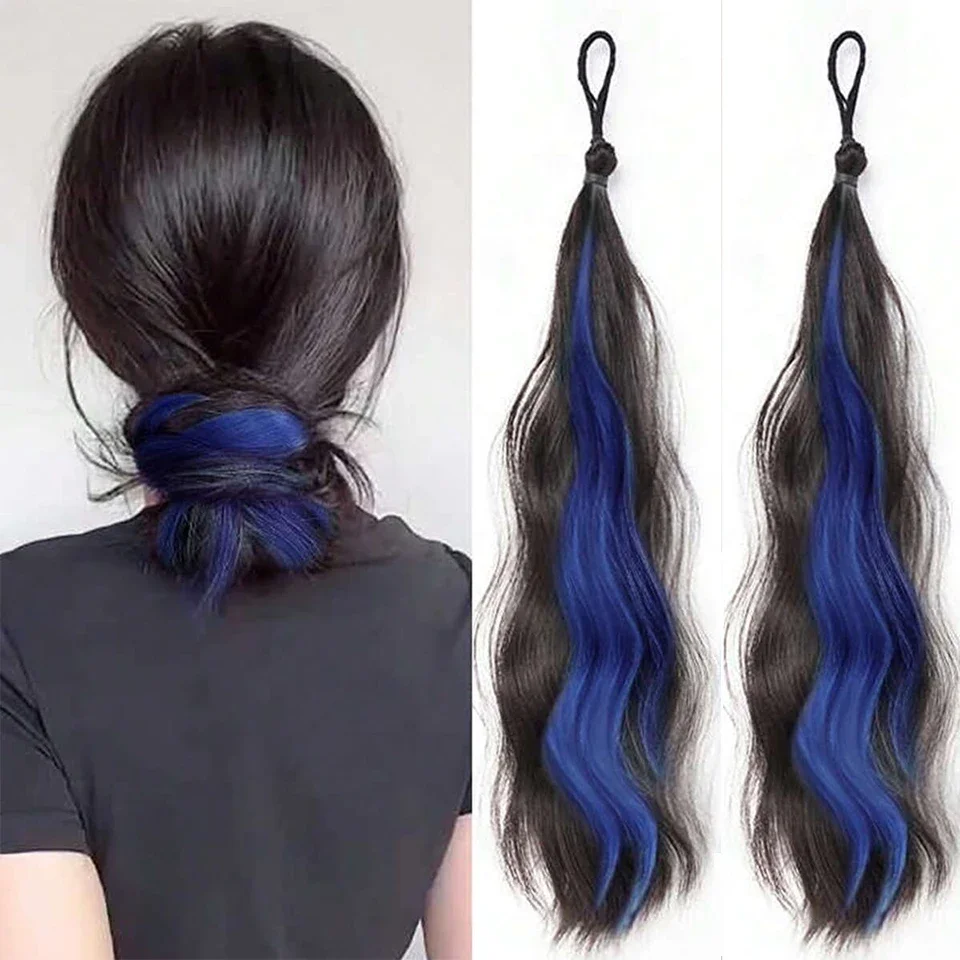 

2 шт. синтетический парик для белых женщин, наращивание хвоста, универсальные модные вьющиеся волнистые аксессуары для волос, рождественские хорошие 2026