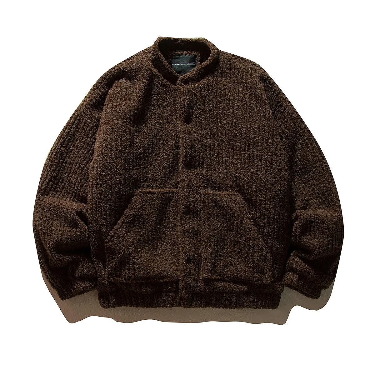 

Japanese Retro Fashion Winter New Plush Cotton Clothing for Men and Women Warm Standing Collar Cotton Jacket