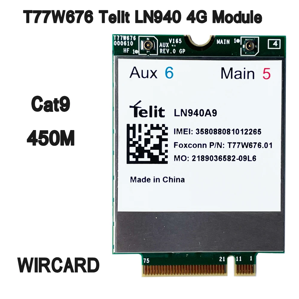 T77W676 Telit LN940 X12 LTE 4G WWAN M.2 450Mbps LTE Modem For laptop USB Adapter