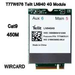 T77W676 Telit LN940 X12 LTE 4G WWAN M.2 450 Мбит/с LTE модем для ноутбука USB адаптер