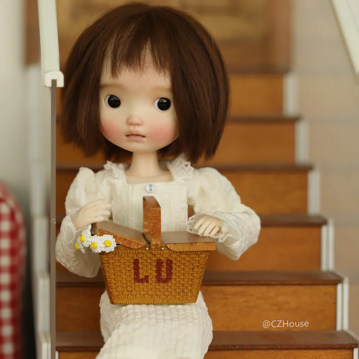 1:6 بيت الدمية نموذج صغير اكسسوارات الأثاث المعادن الغذاء سلة التخزين Bjd Blyth الجندي Lol المطبخ المشهد اطلاق النار الدعائم لعبة