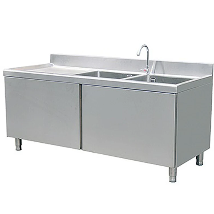 

High quality cheap rectangular commercial double bowl kitchen sink for sale