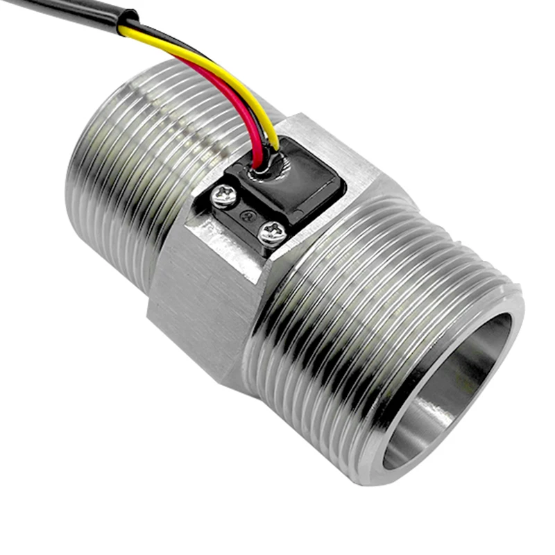 Electromagnetically powered 1.5-inch 2-inch turbo-type water flow sensor with pulse output for irrigation systems