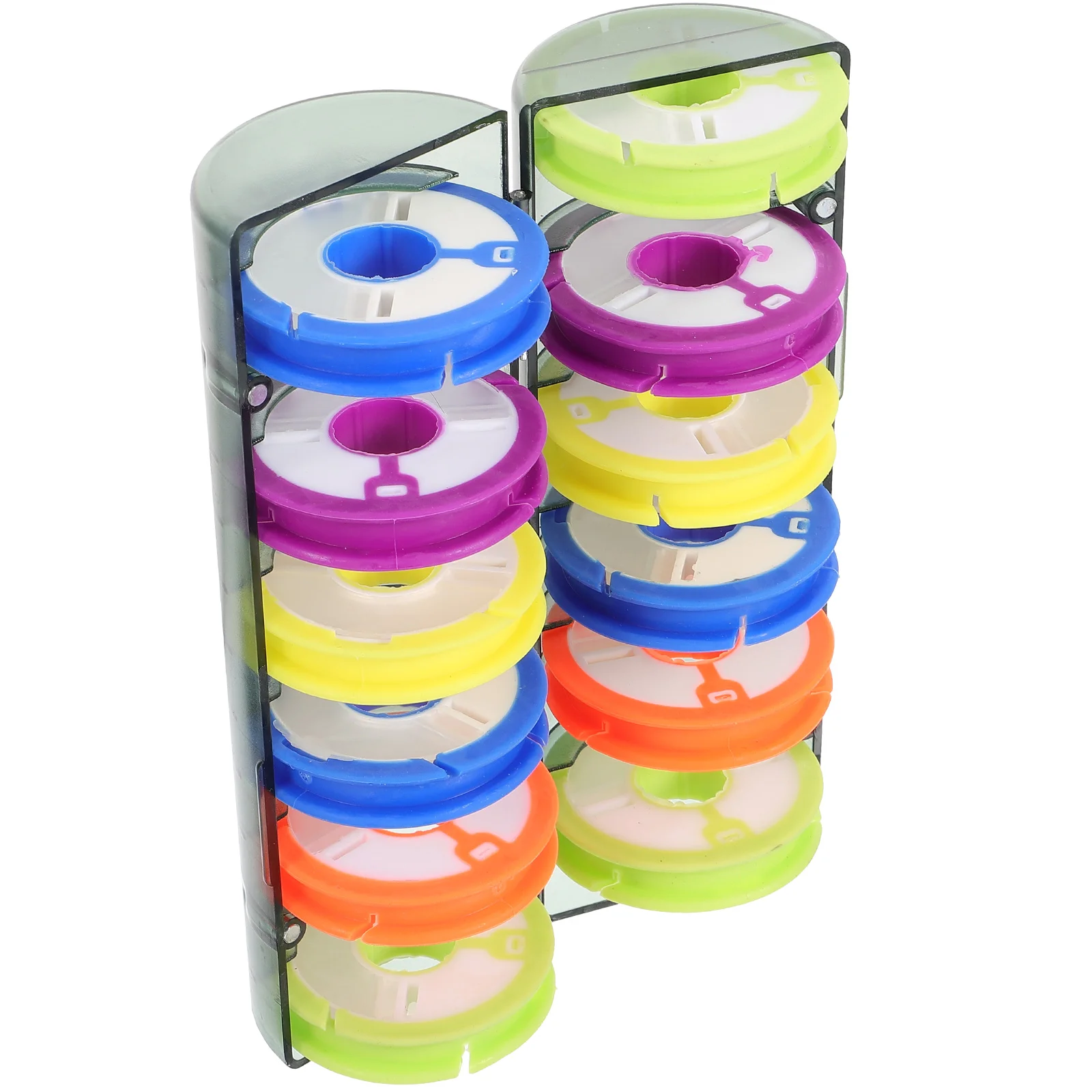 Silicone Fish Reel Main Line Box Fishing Storage 1pcs (12 Shafts) Portable Case Protective Organizer for Polycarbonate Child