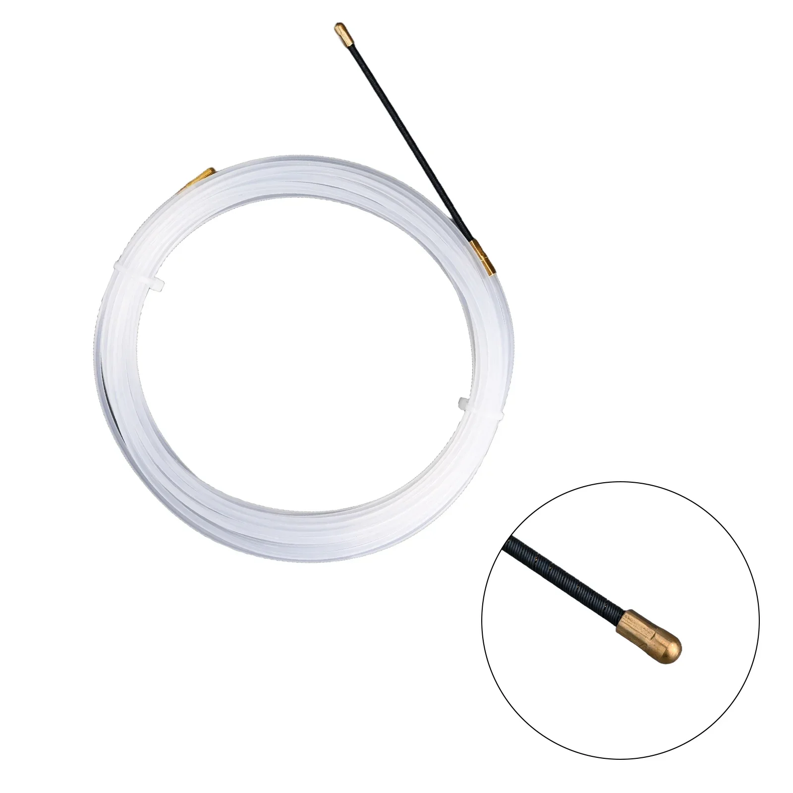 Reliable Retractable Cable Aid Strong Nylon Spring Extended Reach Pull Wire Practical Eyelet Easy Cable Installation