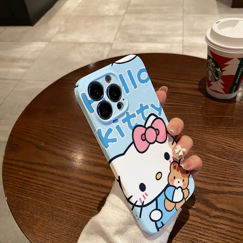 Coque de téléphone Hello Kitty pour Samsung Galaxy, Kawaii, S20, S21, S22, S23, FE, Note 9, 10 Pro Plus, Ultra, 4G, 5G, HD brillant, couverture rigide PC