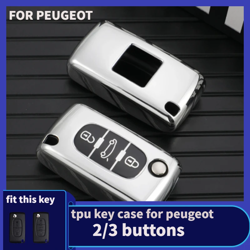 2 3 Button TPU Car Remote Key Fob Cover Case for Peugeot 308 207 307 807 for Citroen C3 Picasso C-Crosser C4 Dispatch C8