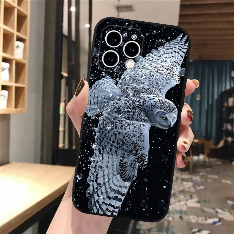 Phone Case Carcasa Funda For iPhone 17 Pro Max Air 16 15 13 14 Pro Max 16 14 12 13 15 Pro 15Plus Owl
