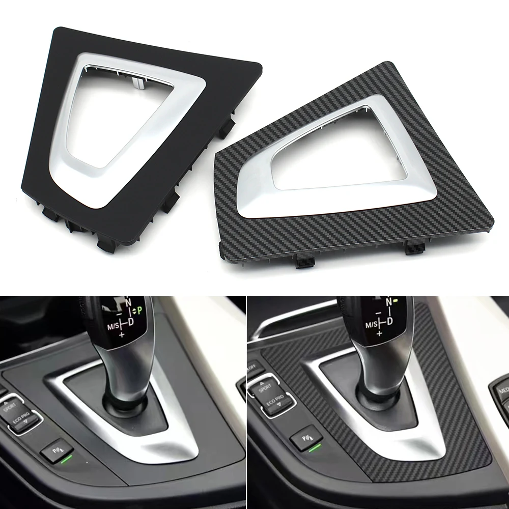 LHD Interior Car Shift Lever Bezel Gear Selector Carbon Fiber Cover Trim For BMW 3 4 Series F30 F31 F32 F33 F34 F36 51169234131