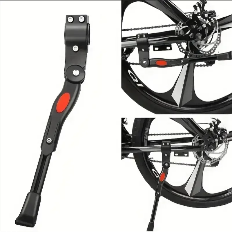 Aluminum Alloy Kickstand, Bicycle Rear Bracket Adjustable Length, MTB 26 Inch Bicycle Side Support