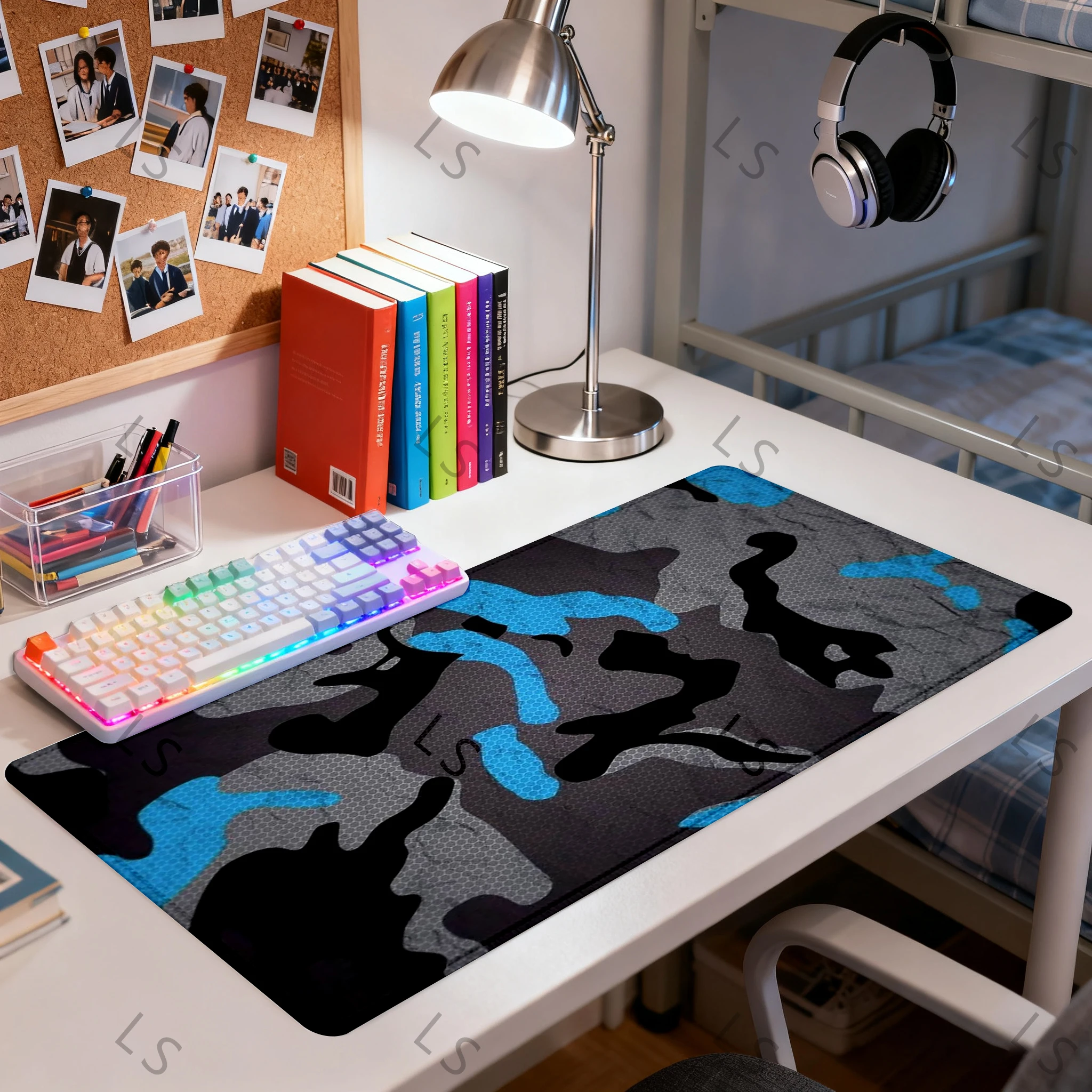 Gaming mats Extended Mouse pad Digital camouflage pattern large Black 400X900 PC Computer Keyboard XXL Desk mat Office rug