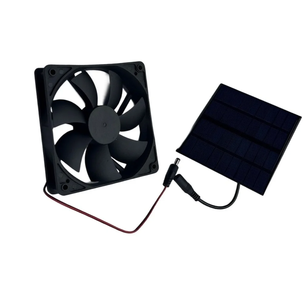 5W 12V Portable Monocrystalline Solar Panel Charger With For Exhaust Fan For Pet Cage Ventilation And Outdoor Device Powering