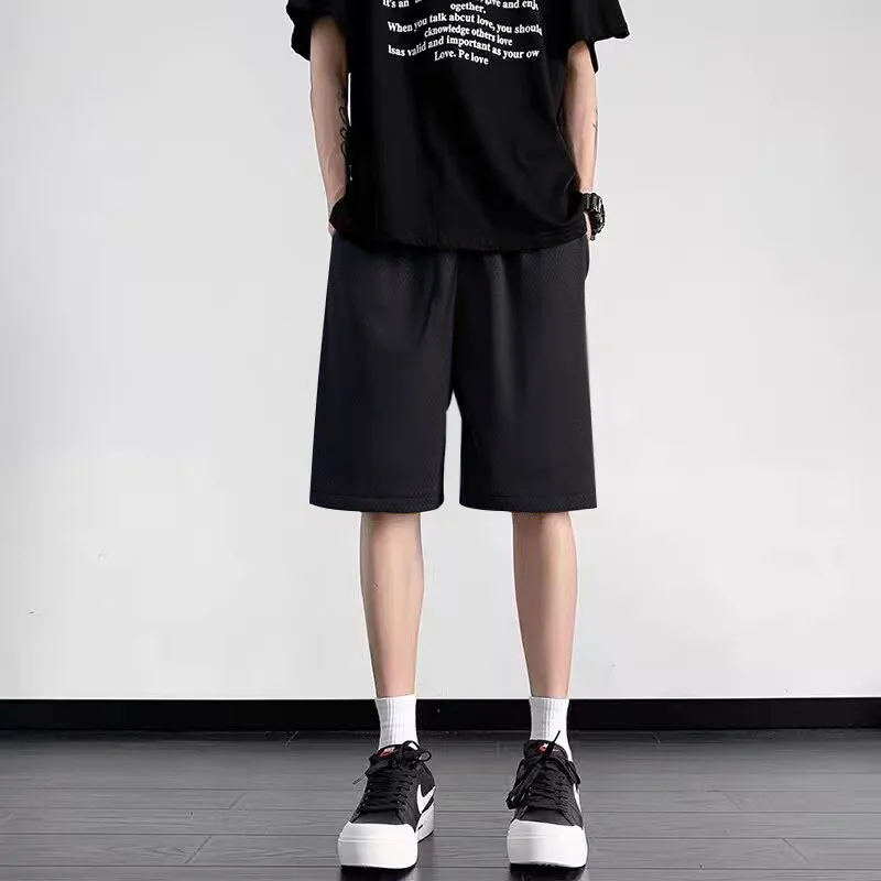 2026 جديد الرجال اللياقة البدنية السراويل الرياضية الرجال الصيف الاتجاه تنفس فضفاض الترفيه الجري كرة السلة التدريب سراويل رياضية #5