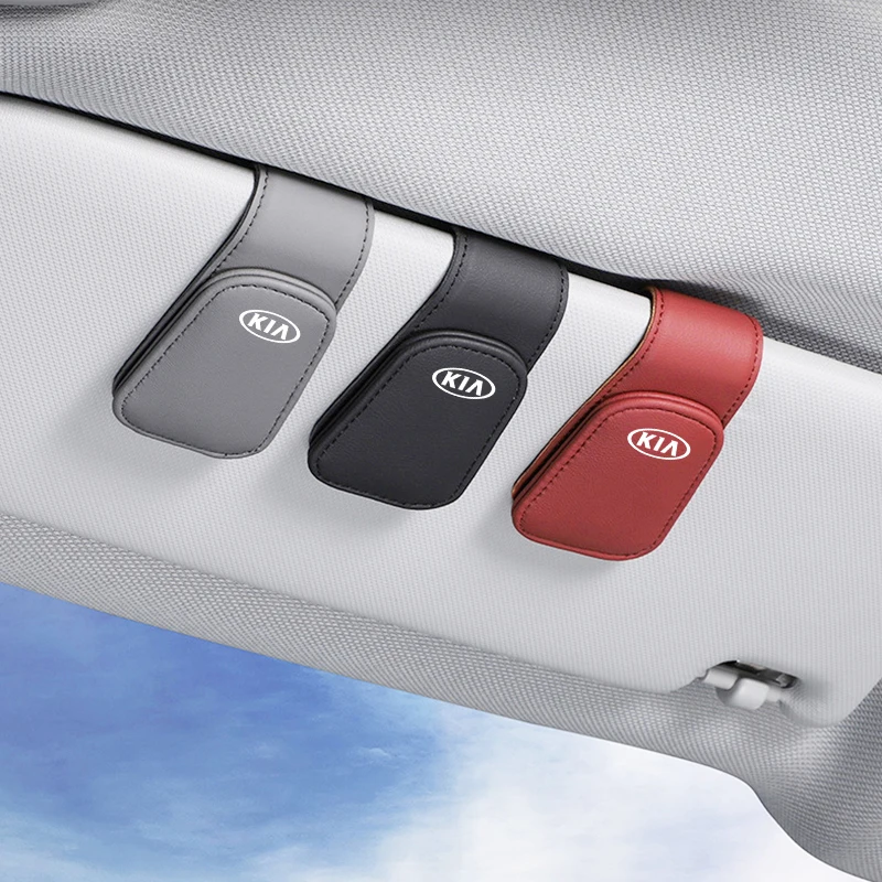 Car Leathers Glasses Clip Sun Visor Sunglasses Card Box For Kia Sportage Ceed Picanto Rio ProCeed  Forte K7 K5 K8 K3 K9 Morning - view 4