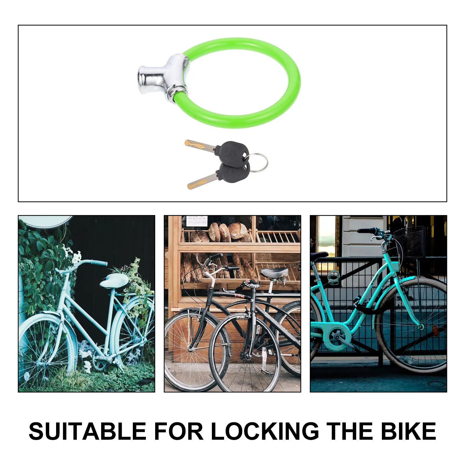 

1 set 1 Set Colorful Protective Bike Lock Heavy Duty Anti-Theft Chain For Outdoor Cycling Mountain Electric Bike Security Lock