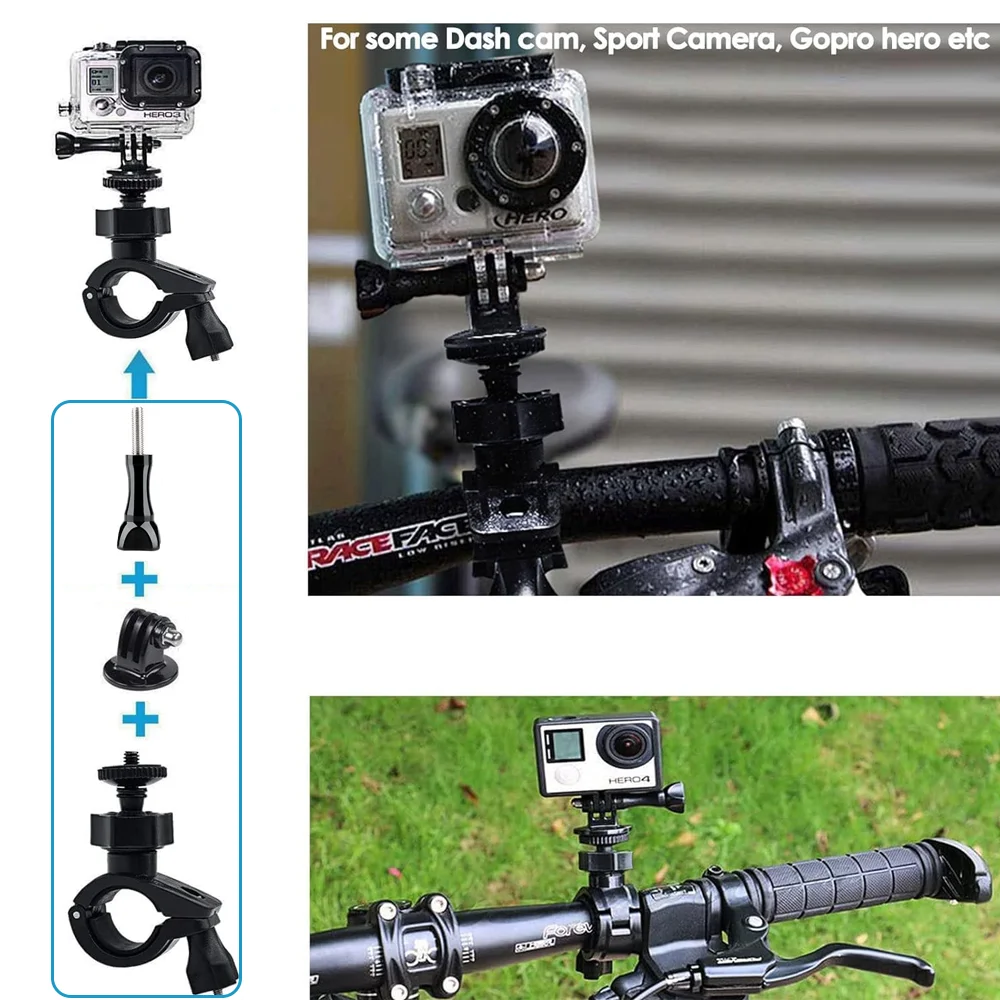 Motorcycle Bike Bracket Bicycle Mount Holder For GoPro Hero 13 12 11 10 9 8 7 6 5 Insta360 X2 X3 x4 DJI Osmo Action 5 4 3 Camera