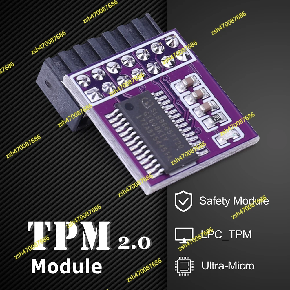 وحدة أمان مشفرة TPM 2.0 LPC 14 Pin/20 Pin بطاقة اللوحة الرئيسية وحدة TPM2.0 للوحة الأم ASUS Gigabyte لنظام التشغيل Windows 11 #2