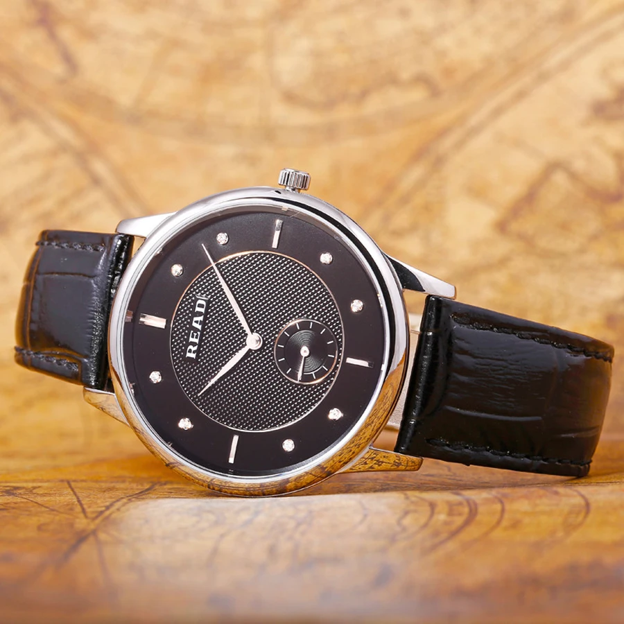 Men's Analog Quartz Watch, Sapphire Business And Leisure Watch, 30M Waterproof And Comfortable Leather Watch