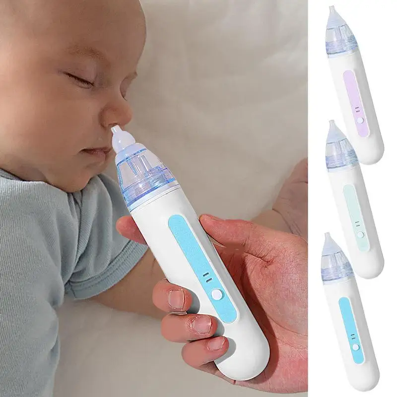 Electric Nose Aspirator Battery Powered Nose Sucker Cleaner Removable Tips Silent Operation Nasal Congestion Relief and Newborn