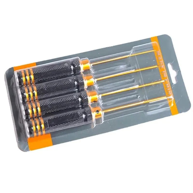 4PCS RC Tools Hex Screw Driver Set Titanium Plating Hardened 1.5 2.0 2.5 3.0mm Screwdriver Hex Key
