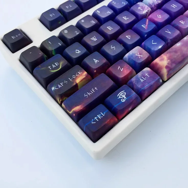 

[Purple Nebula] Mechanical keyboard five-sided sublimation personality PBT, OEM keycaps