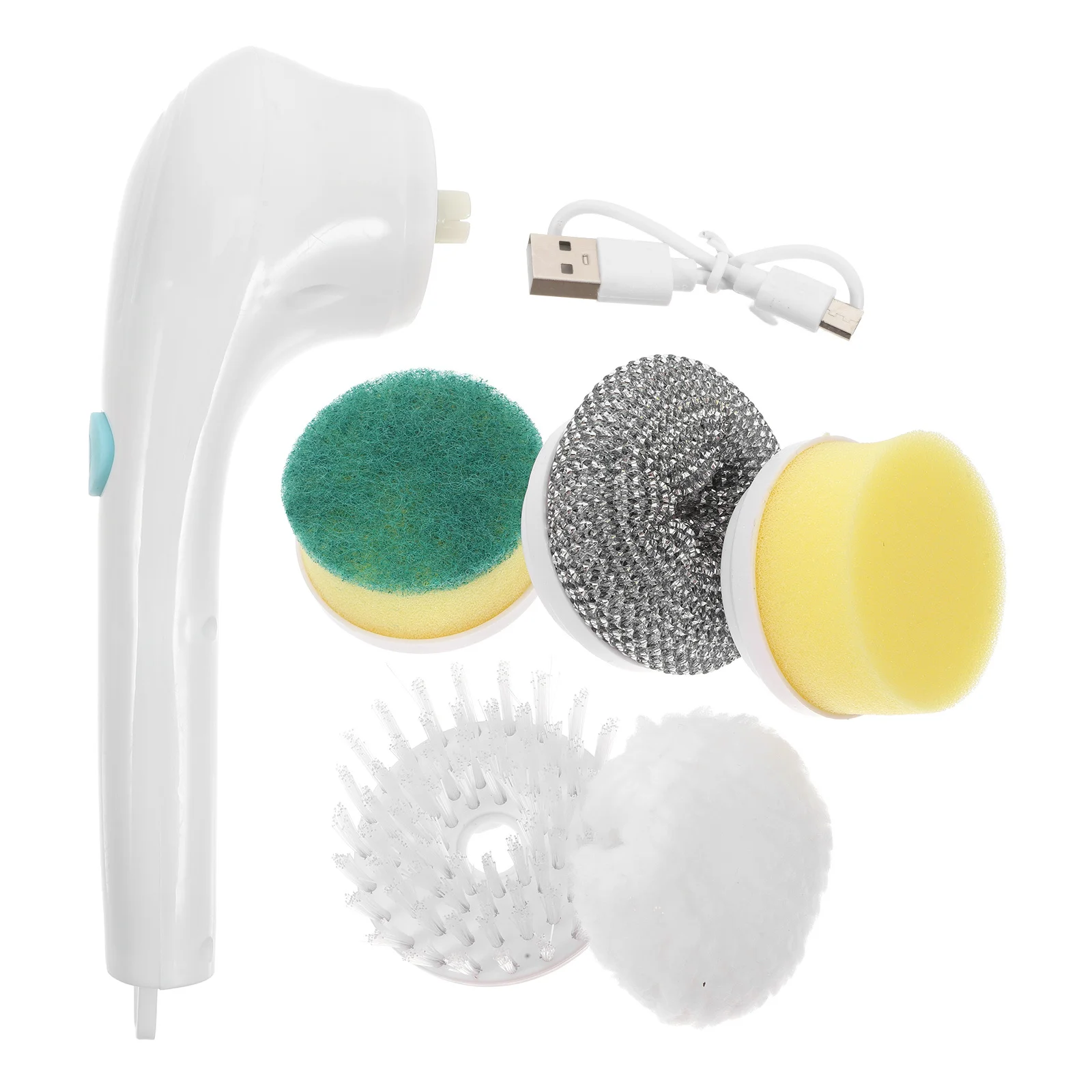 

Electric Cleaning Brush 5-in-1 Cordless Shower Scrubber Rotating Brush Replaceable Heads Tile Bathtub Sink Kitchen Household