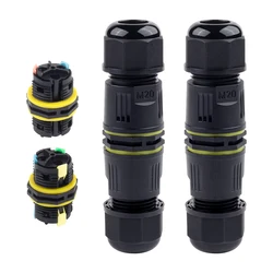 1 STKS IP68 M20 Adapter Draad Connectors, Push-in Terminal, Elektrische Aansluitdoos, met Nylon PA66 en Terminal, 2/3/4/5 Pin, Geen Lassen