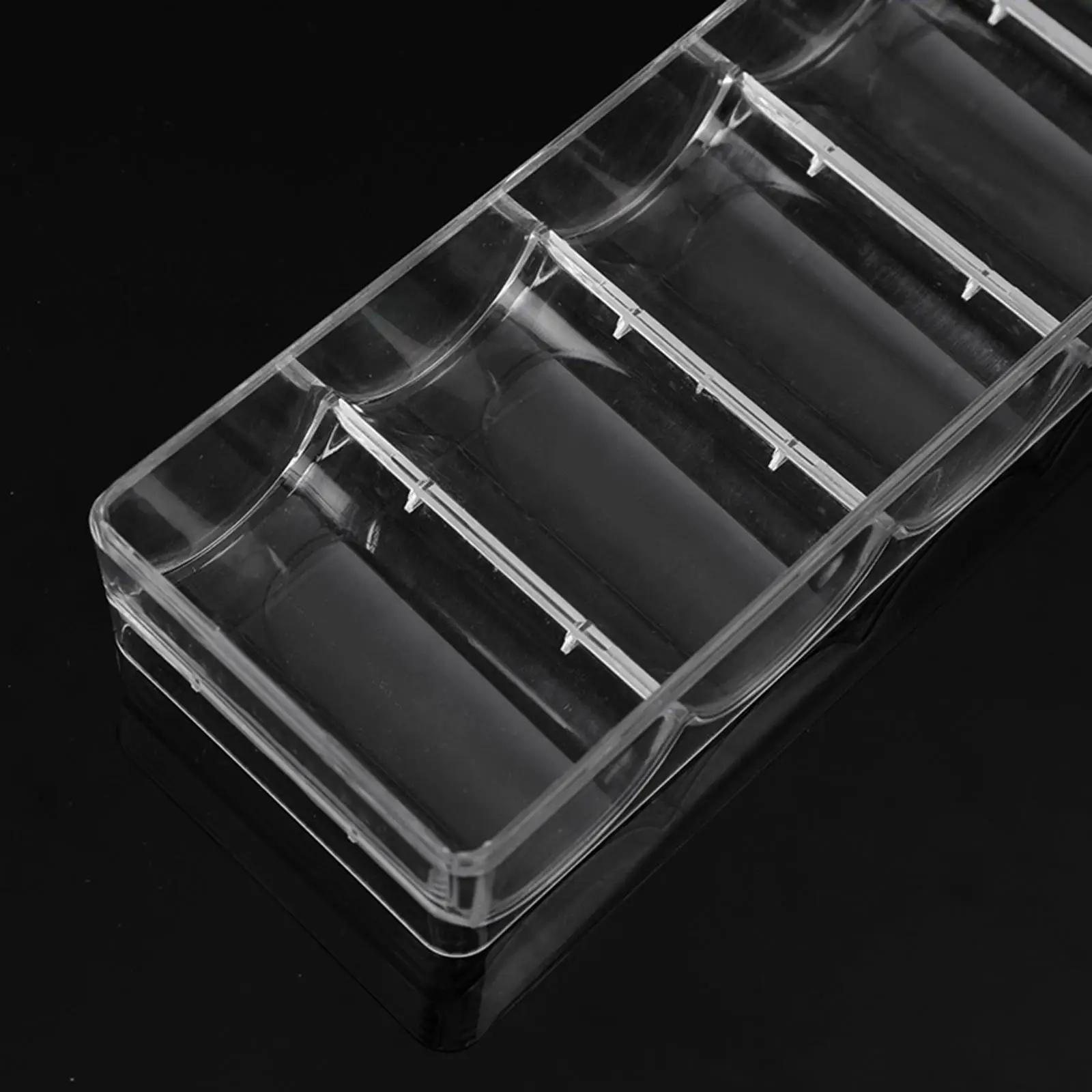 

Clear Acrylic Token Tray Holds 100 Tokens Multifunctional 5 Grids Acrylic Game