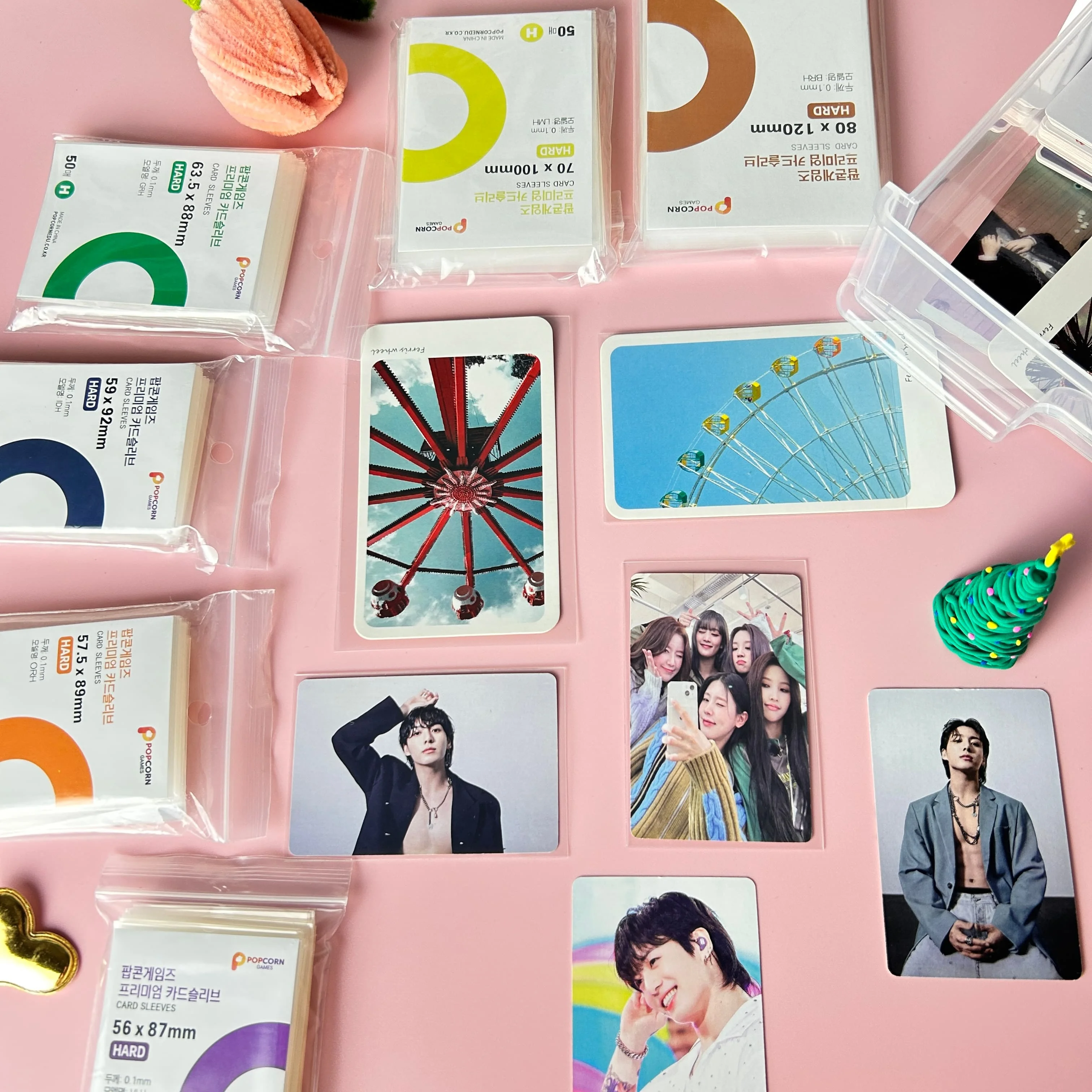 50Pcs Anti-scratch Transparent CPP Hard Photocard Sleeves Acid Free Film Bag For Kpop Popcorn Diy Football Idol Card Binder - view 6