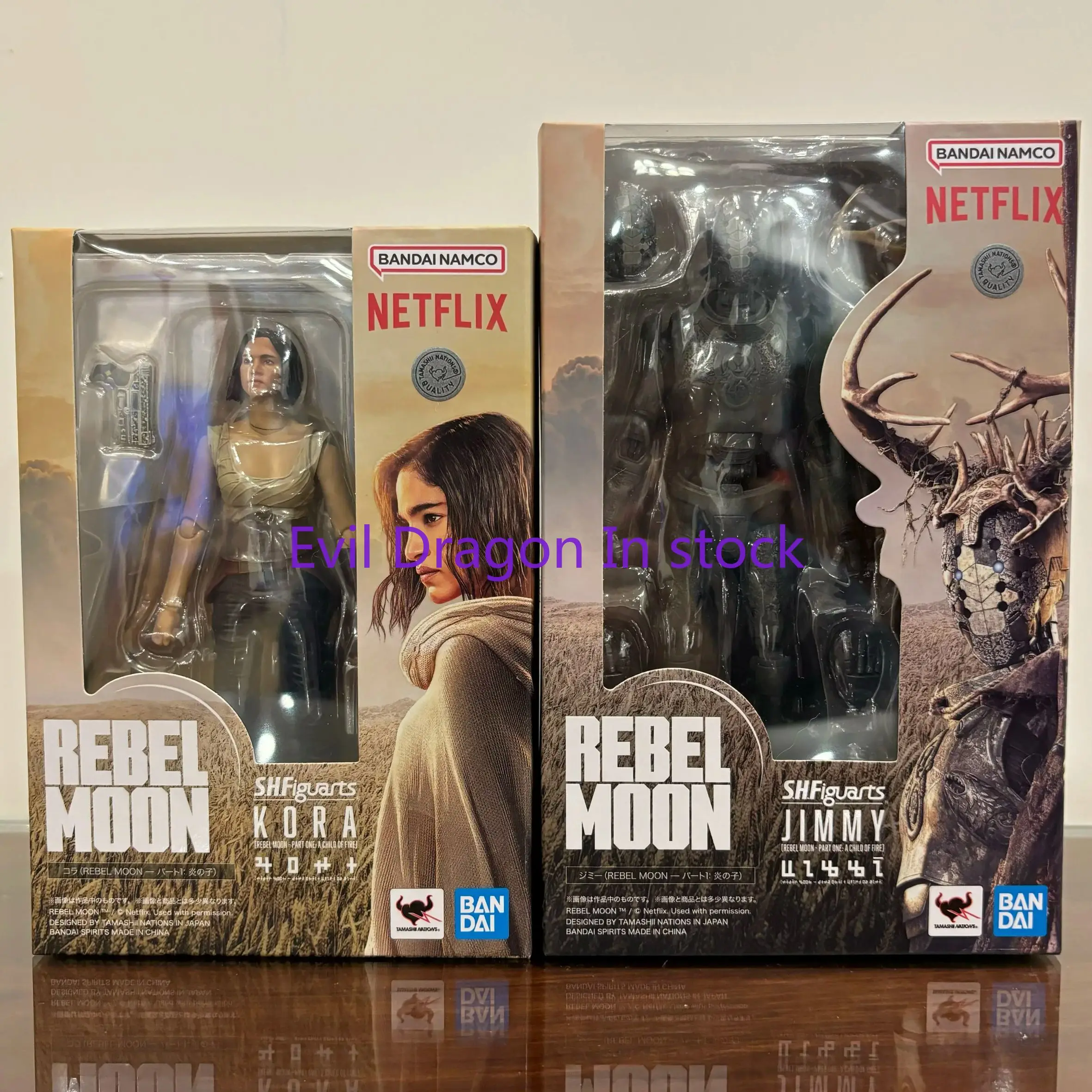 In Stock 100% Original Bandai Shf Sh Figuarts Rebel Moon Kora Jimmy Action Figures Anime Model Toys Figura Collection Gifts