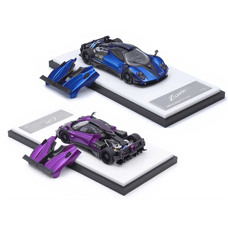 HKM In Stock 1:64 Zonda 760 LH Openable Hood Diecast Diorama Car Model Collection Miniature Toys