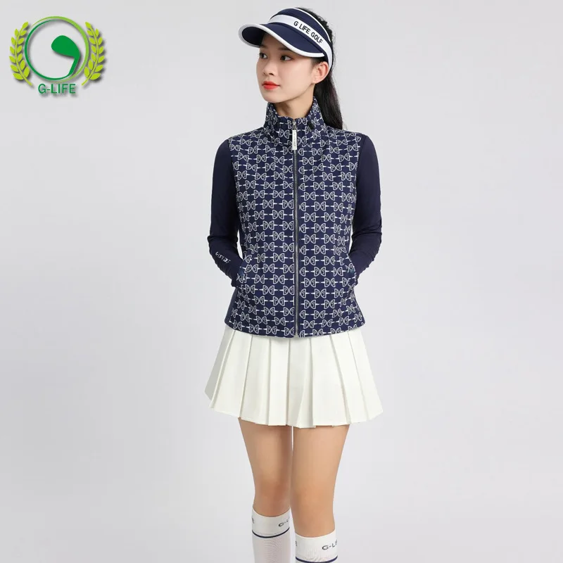 

Golf Long Sleeve Training T-shirt Woman Vest Coat White Skort Autumn Winter Tennis Outfit Badminton Clothing New