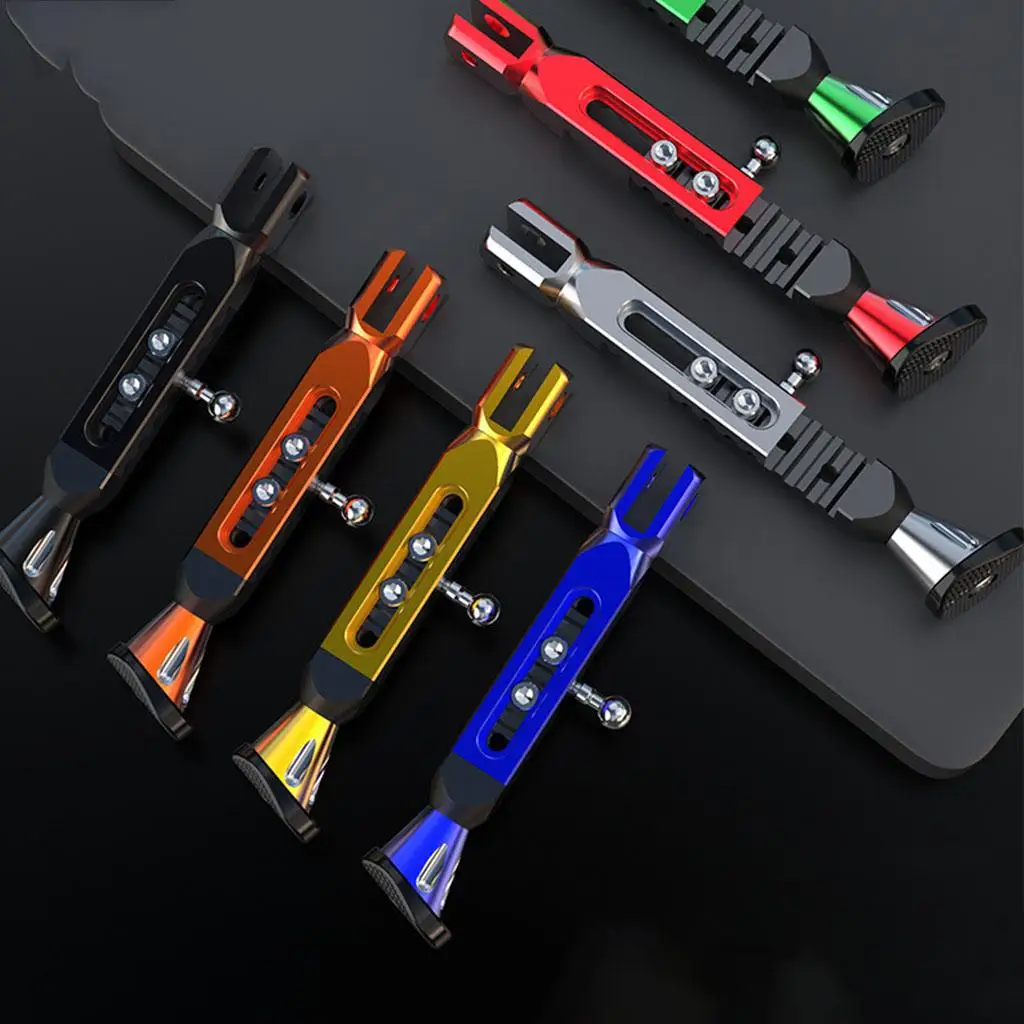 

1PCS Adjustable CNC Metal Motorcycle Kickstand Aluminum Material Motorbike Foot Brace Parking Leg Foot Side Support