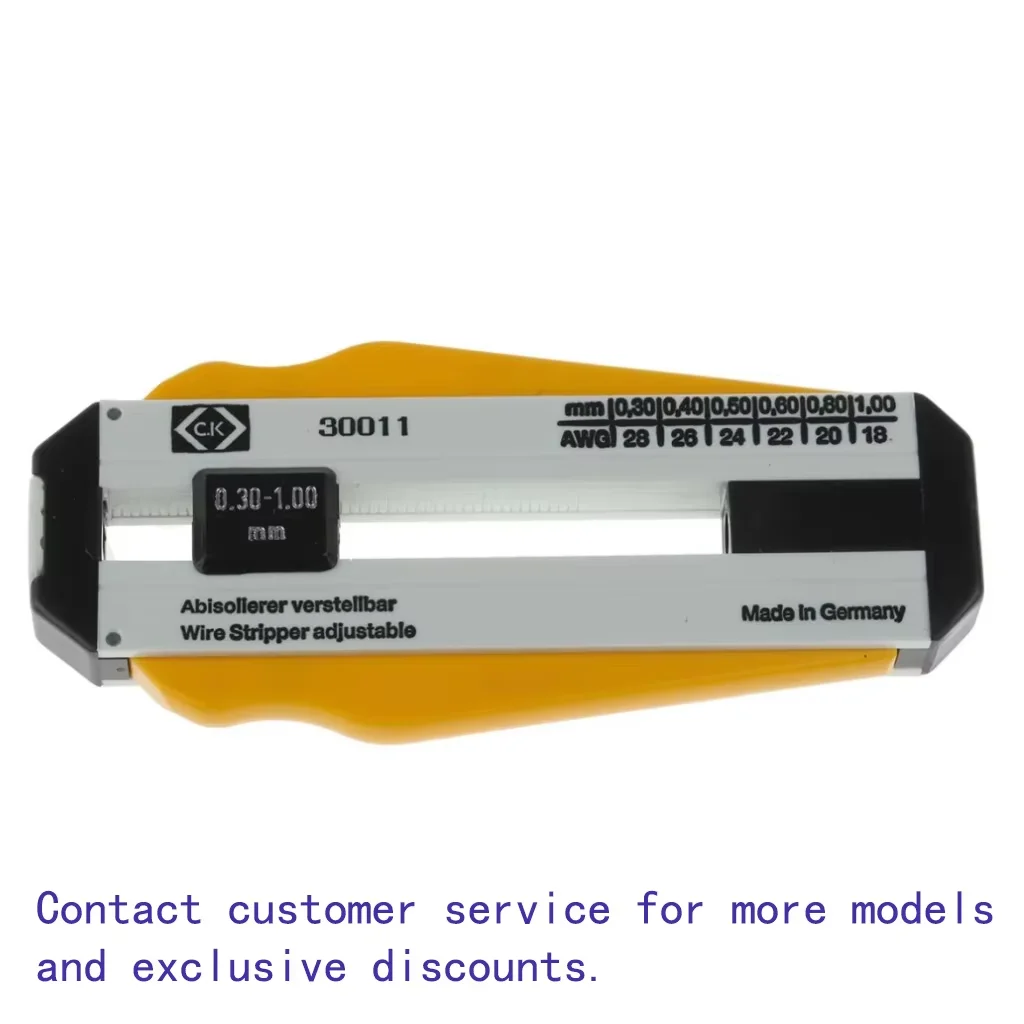 CK TOOLS 330011 Precision Wire Stripper, Fits Wire Diameter 0.3-1mm, 28AWG to 18AWG, Electric Cable Stripping Pliers