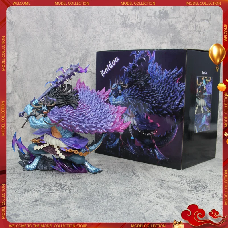 27cm One Piece Anime Figurine Lx Kaido Four Emperors Model Dolls Dragon Kaido Action Figure Pvc Collection Statue Toys Gift